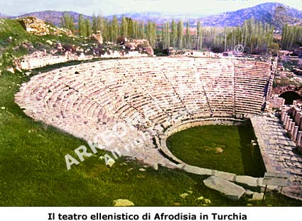 Teatro greco ellenistico di Afrodisia in Turchia