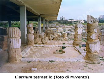 Villa romana di Marsala: l'atrio tetrastilo