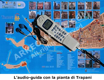 La pianta della città di Trapani con l' audio-guida