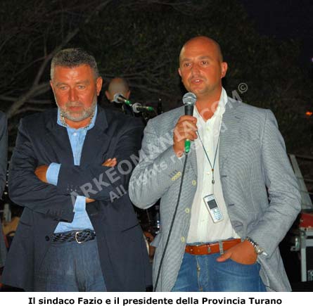 Il presidente della Provincia Mimmo Turano e il sindaco Girolamo Fazio