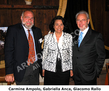 Carmine Ampolo (Scuola Normale di Pisa), Gabriella Anca e Giacomo Rallo (cantine Donnafugata)