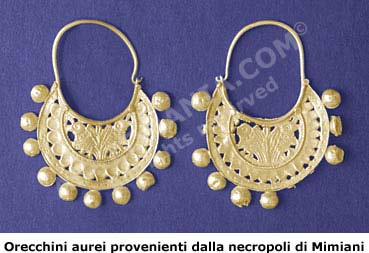 Orecchini necropoli di Mimiani