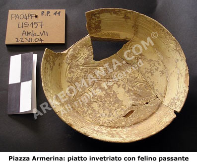Piazza Armerina ( Enna ): piatto invetriato
