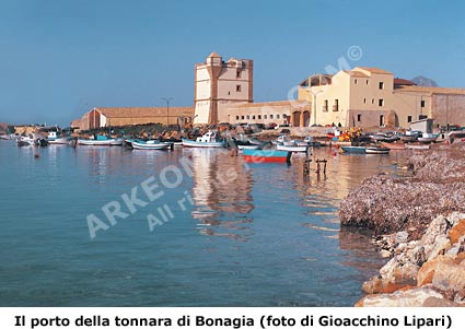 Il porto della tonnara di Bonagia, dove tornavano le barche dopo la mattanza