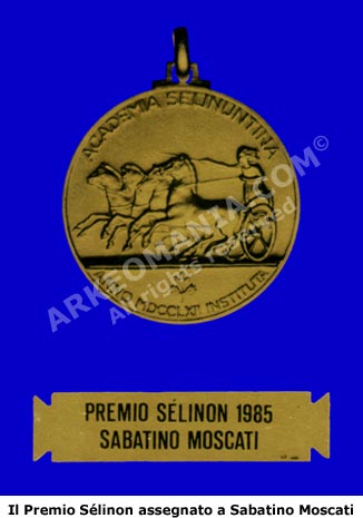Il premio Selinon conferito a Sabatino Moscati