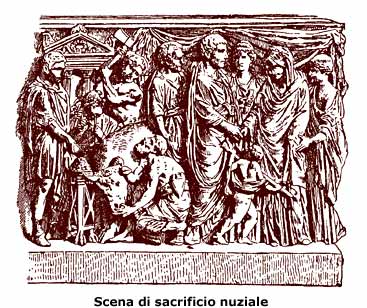 Il matrimonio romano: scena di sacrificio nuziale