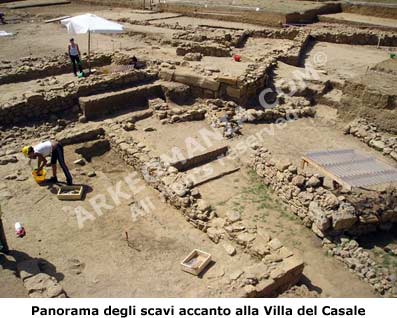 Scavi archeologici accanto alla Villa del Casale di Piazza Armerina