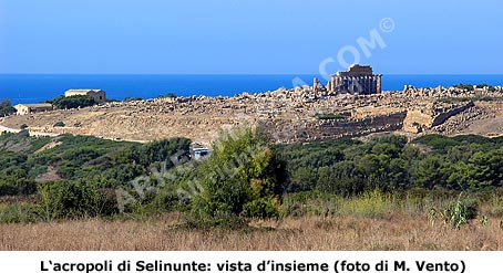 Il Parco Archeologico di Selinunte: acropoli di Selinunte. Sullo sfondo il Tempio C