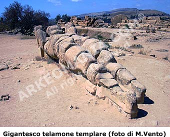 telamone del Tempio di Zeus della Valle dei Templi di Agrigento