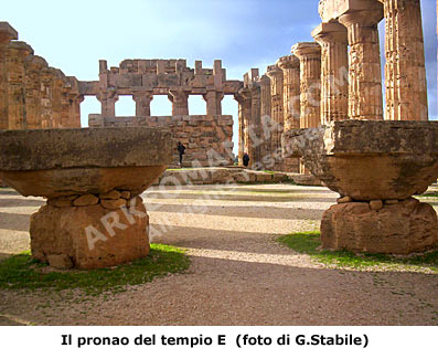 Selinunte: tempio E, il pronao